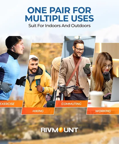 Miniatura 6 de Rivmount - Guantes de invierno resistentes al agua con pantalla táctil, guantes térmicos cálidos para hombres y mujeres, adecuados para climas