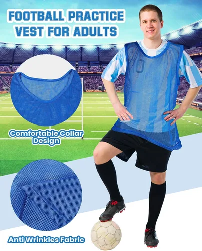 Miniatura 6 de 36 piezas de chalecos para adultos, camisetas de práctica en equipo para deportes, fútbol, fútbol, baloncesto, práctica