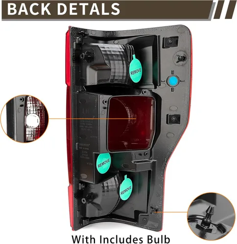 Miniatura 3 de Conjunto de luz trasera trasera izquierda del lado del conductor, compatible con Ford F250 F350 2020 2021 2022 Super Duty luz trasera trasera Tipo