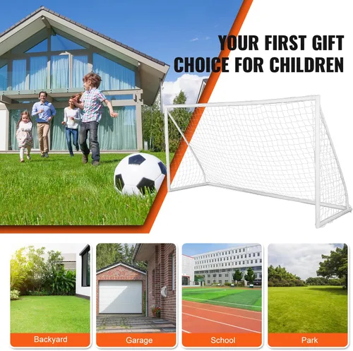 Miniatura 8 de VEVOR Portable Soccer Goal, 12 x 6 ft Large Practice Soccer Net, Steel Fiberglass Structure Training Goal Set with Carry Bag, All-Weather Outdoor
