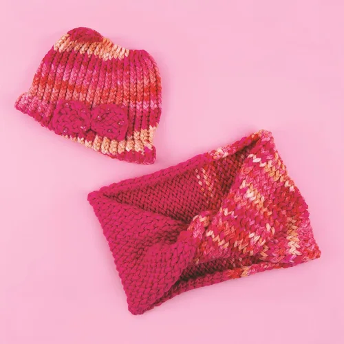 Miniatura 9 de Make It Real Gorro de moño y bufanda infinita
