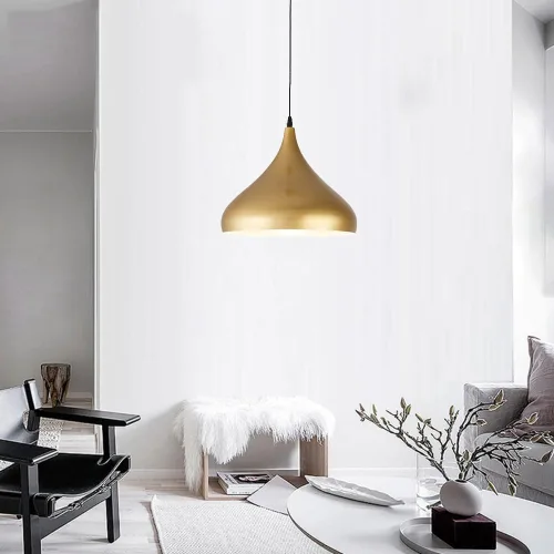 Miniatura 4 de Iluminación colgante de metal dorado de estilo industrial para isla de cocina, lámparas colgantes retro americanas para mesa de comedor, lámpara