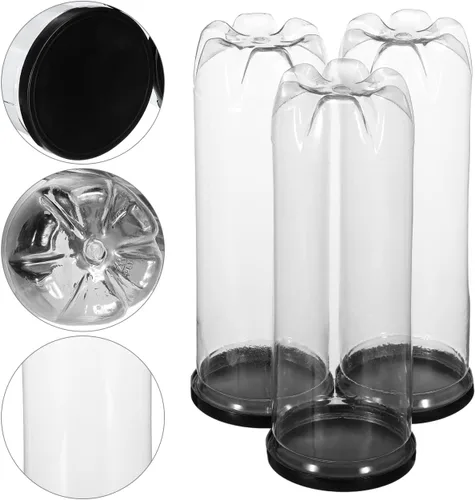 Miniatura 7 de 3 piezas de soporte para pelotas de tenis, botella de almacenamiento multifunción portátil para pelotas de tenis, contenedor transparente con tapa