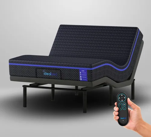 iDealBed S4 Nebula Colchón híbrido de lujo + sistema de sueño ajustable personalizado 3i, comodidad, refrigeración y soporte, funcionamiento