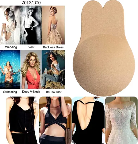 Miniatura 7 de 3 Pairs 2023 Upgraded Sticky Bra Adhesive Bra Invisible Silicone Bras Backless Bra Strapless Push Up Bras for Women
