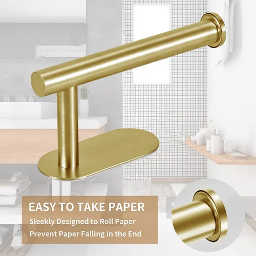 Miniatura 3 de JOPOFI Portapapel Higiénico - Portapapel Higiénico Autoadhesivo de Montaje en Pared para Baño, Acero Inoxidable SUS 304 Tira Adhesiva Portarrollo
