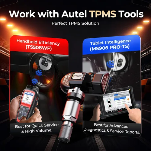 Miniatura 8 de Autel Sensor TPMS 1 sensor, válvula de metal MX-Sensor 315 MHz + 433 MHz, programable universal especialmente diseñado para reemplazo de sensores