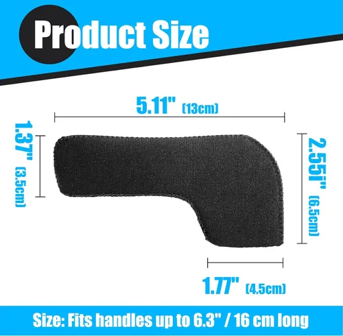Miniatura 2 de 5 fundas para manijas de puerta, protectores de pomo antiquemaduras y anticongelante, cojín de goma de neopreno elástico para manijas de frío/calor