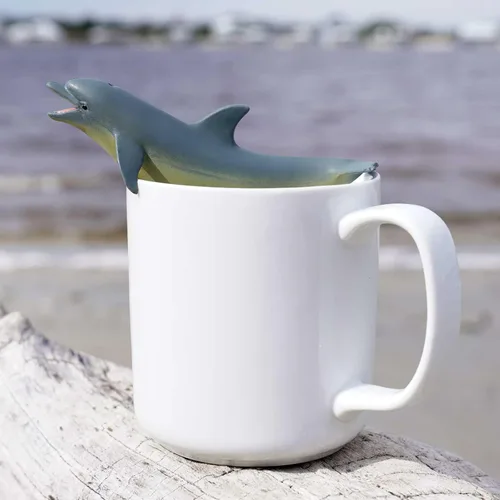 Miniatura 7 de Safari Ltd. Figura de delfín nariz de botella, figura detallada de plástico de 5 pulgadas, divertido juguete educativo para niños, niñas y niños a