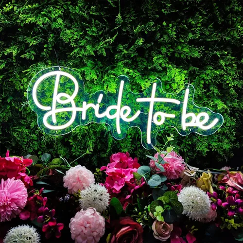 Miniatura 18 de Letreros de neón Hello Gorgeous para decoración de pared, letrero de 13.8 * 13.8 pulgadas de luz rosa para boda, decoración de compromiso