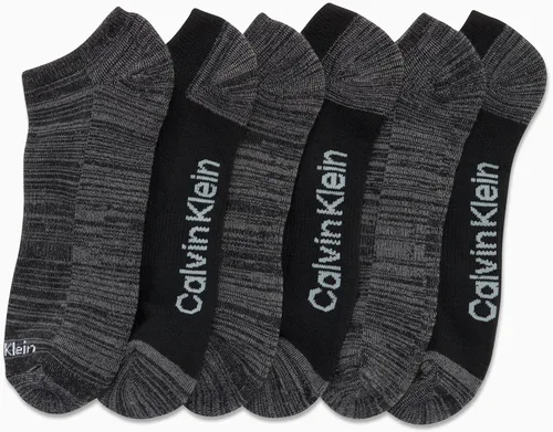 Miniatura 101 de Calvin Klein Calcetines para hombre, mezcla de algodón, acolchados, sin talla, forro de calcetines atléticos (6 unidades)