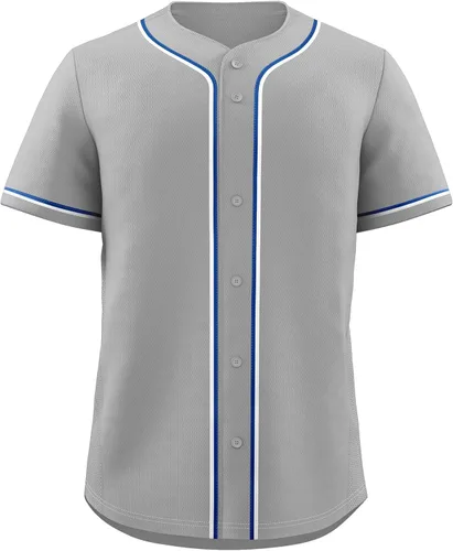 Miniatura 22 de KXK Camiseta de béisbol en blanco para hombre, camisas casuales con botones, manga corta, uniforme deportivo de equipo activo