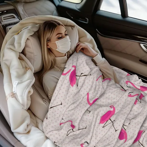 Miniatura 8 de Manta de bebé de flamencos rosados, ultra suave, para todas las estaciones, cálida, ligera, acogedora manta de felpa para el hogar, dormitorio