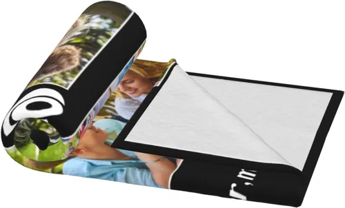 Miniatura 5 de Manta personalizada con foto, manta personalizada con imagen para regalos de pareja, mantas de franela personalizadas para adultos, niños