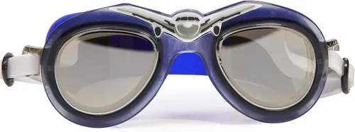 Miniatura 2 de Bling 2O Gafas de natación para niños, diseño de aviador azul, lentes de protección UV antivaho, correa ajustable, ajuste cómodo a prueba de fugas