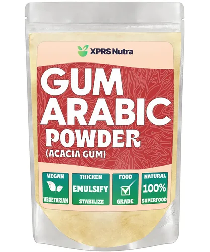 XPRS Nutra Goma arábiga en polvo - Polvo de goma de acacia premium 4 onzas - Goma arábiga en polvo de grado alimenticio para pintura de acuarela -