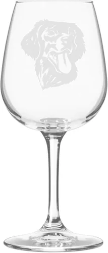 Miniatura 45 de Copa de vino de 12.75 onzas con diseño de perro grabado