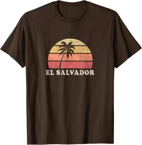 Miniatura 8 de El Salvador Vintage 70s Retro Throwback Design Camiseta, Azul