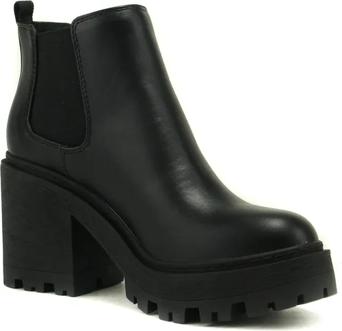 Miniatura 4 de Soda BLISS Botines de moda con suela de lengüeta para mujer con doble elástico