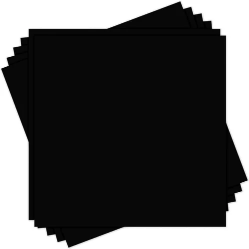 Cartulina negra de 12 x 12 pulgadas, paquete de 24 cartulinas de 80 libras, Goefun Black Core de 12 x 12 pulgadas para Halloween, Cricut, álbumes de