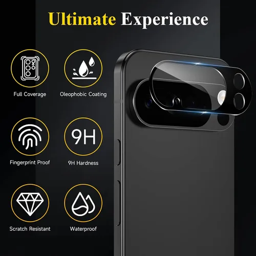 Miniatura 4 de Paquete de 4 protectores de pantalla para lente de cámara Google Pixel 10 Pro XL, vidrio templado 9H, decoración compatible con Google Pixel 10 Pro