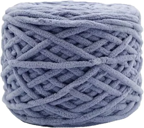 Miniatura 23 de Hilo de felpilla grueso y esponjoso, color negro, grueso, lavable, suave y cálido, hilo de punto a mano, hilo accesorio, 5.64 oz