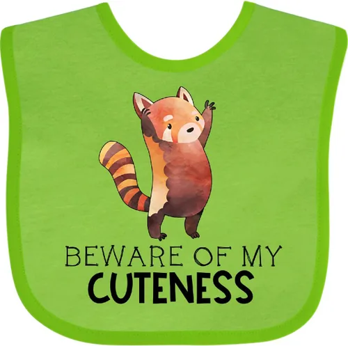 inktastic Beware Of My Cuteness Cute Red Panda Babero