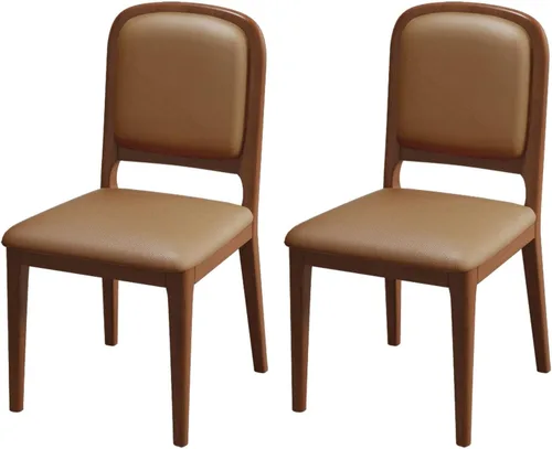 Miniatura 31 de Solid Wood Dining Room Chairs Minimalist,Kitchen Chairs with Soft Padded Back,Living Room Chair for Office Reading,Wood Frame,Armless Vanity