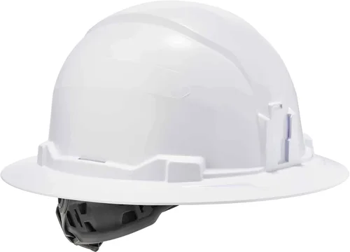 Ergodyne Skullerz 8971 Class E - Casco duro con montura ligera, ala completa, almohadilla superior acolchada y banda para el sudor incluida, casco