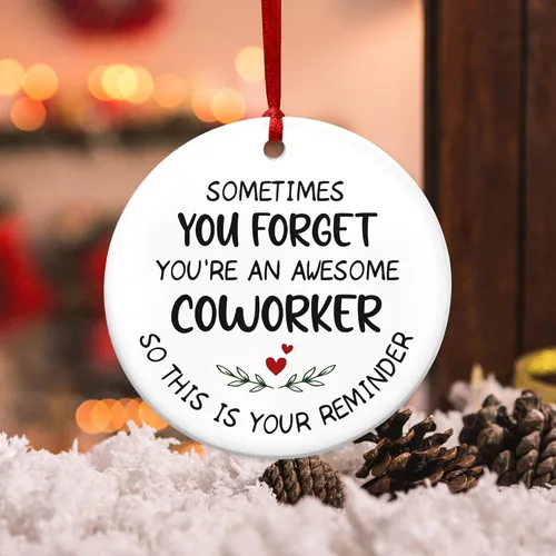 Miniatura 4 de GAUDORA Regalos navideños para compañeras de trabajo para mujeres - Adornos navideños de cerámica 2025 - Regalos inspiradores de agradecimiento