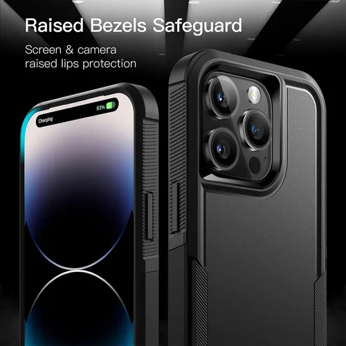Miniatura 5 de JETech Funda para iPhone 14 Pro de 6.1 pulgadas, resistente protección resistente de doble capa, a prueba de golpes, funda protectora resistente
