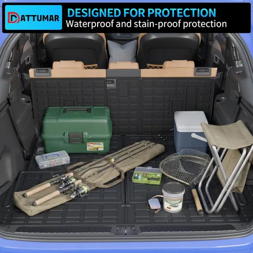 Miniatura 7 de Tapete de carga compatible con Toyota 4 Runner 2010-2024 de 7 asientos, tapete de carga para maletero, protector de asiento trasero de TPE 2023