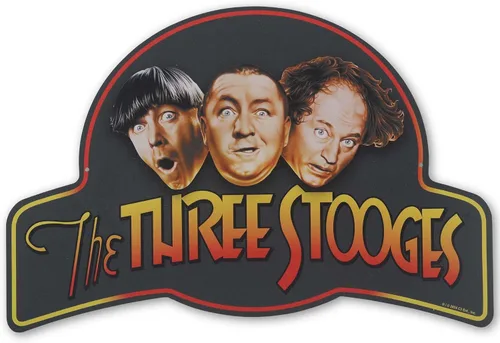 Miniatura 9 de Letrero de metal con texto en inglés «The Three Stooges You Can't Fix Stupid», divertido arte de pared vintage para garaje, taller o cueva del hombre