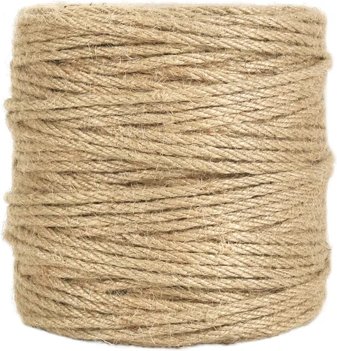 Miniatura 8 de Tenn Well Cuerda de yute natural fuerte, 0.157 in de grosor y 66 pies de largo, rollo de cuerda de yute para jardín, artes y manualidades