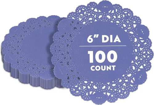 Miniatura 74 de Restaurantware Pastry Tek Blondas de Encaje de 4 x 4 Pulgadas 100 Vajilla Decorativa - Blondas de Mesa Desechables Redondas de Papel Negro