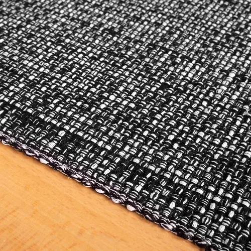 Miniatura 4 de Camino de mesa 100% algodón para mesas de comedor, rectangular, tejido de dos tonos, 72 x 13 pulgadas, suave y duradero, color negro (paquete de 1)