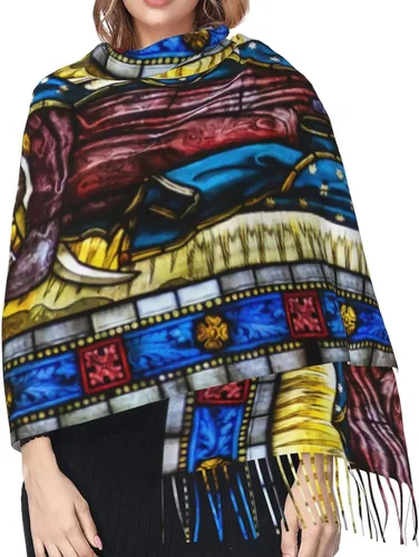 Miniatura 4 de Waygotee Our Lady Of Guadalupe Virgin Mary Soft Cashmere - Bufandas ligeras para mujer, chales grandes y envolturas