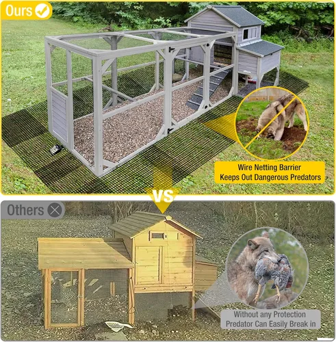 Miniatura 3 de Aivituvin Barrera inferior del gallinero de las aves de corral de la cerca de la red del alambre para mantener su rebaño a salvo de los depredadores