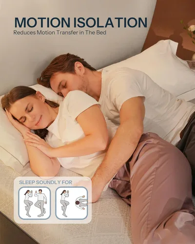 Miniatura 6 de Colchón de tamaño individual Life Balance, colchón de espuma viscoelástica de 8 pulgadas con sueño nocturno refrescante y alivio de presión