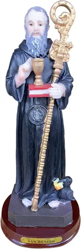 Miniatura 2 de San Benito - Figura religiosa de 8.0 in, estatua de San Benito