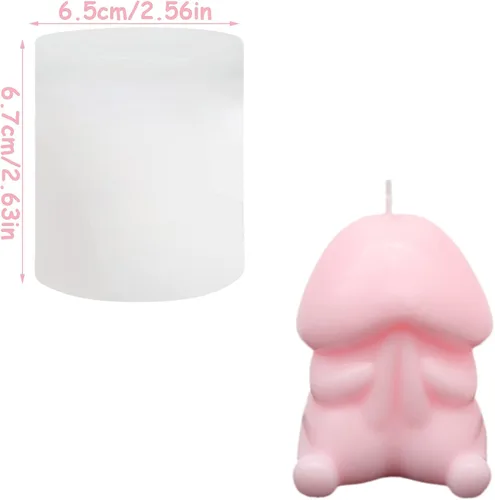 Miniatura 2 de Molde de vela de resina de silicona para cuerpo humano, molde de vela de cuerpo de hombre, molde de chocolate, figura 3D de forma de manualidades