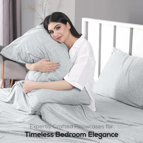 Miniatura 5 de Utopia Bedding Juego de sábanas tamaño individual – Sábanas de punto de jersey de 3 piezas – Algodón – Sábanas elásticas suaves para camiseta Gris