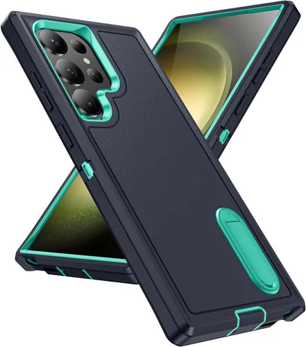 Miniatura 25 de IDweel Funda para Galaxy S22, para Galaxy S22 con soporte, protección resistente a prueba de golpes, antiarañazos, funda dura de estudio para Galaxy