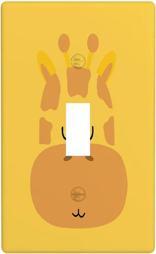 Miniatura 71 de Cubierta de interruptor de luz dúplex de elefante de dibujos animados de 1 banda, cubiertas de enchufe, placa frontal decorativa para receptáculo