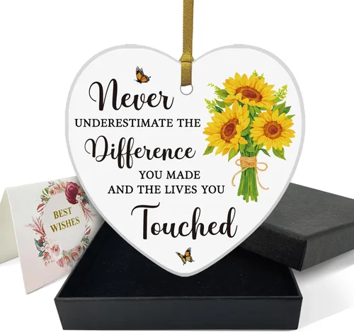 Miniatura 15 de REWIDPARTY Adorno floral de primo, placa de recuerdo para árbol de Navidad, regalo de graduación, cumpleaños, para mujeres y hombres, adorno