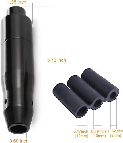 Miniatura 3 de Mango de palanca de cambios con peso de 5 pulgadas de largo con botón automático, perilla de cambio que se ajusta a la mayoría de vehículos con Negro