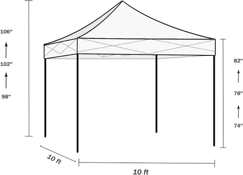 Miniatura 2 de Tienda de campaña desplegable de 10 x 10 pies, configuración para 1 persona, refugio solar instantáneo al aire libre, patas rectas con funda de Negro