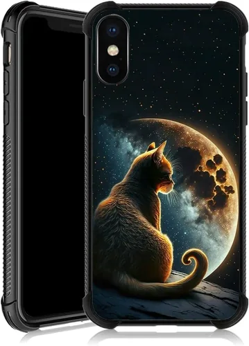 Miniatura 25 de Funda para iPhone Xs Max, diseños de girasol, estrella, cielo, cubierta trasera de cristal templado antiarañazos, esquinas reforzadas, carcasa