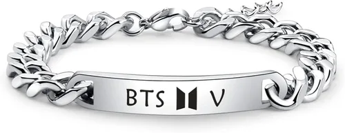 Pulsera Love Yourself con dije del ejército, joyería para fanáticos de Kpop, pulsera coreana, regalo inspirador para fanáticos de la música Kpop,