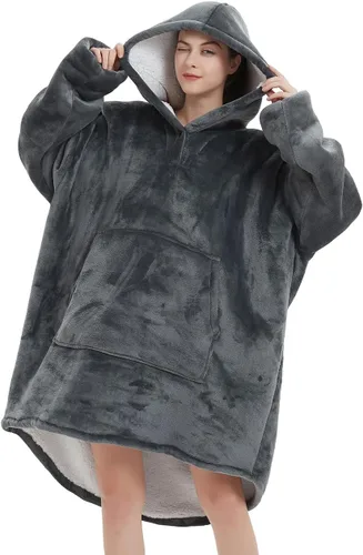 Miniatura 7 de NAFLEAP Manta con capucha para mujer, manta vestible para adultos, de gran tamaño, forro polar, sherpa, sudadera de Navidad, regalo para mujeres